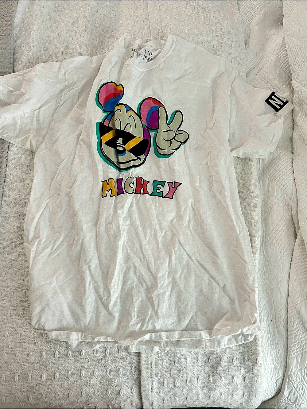 NEFF Disney Mickey Graphic Tee White XL Like New